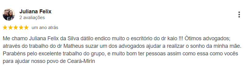 Avaliação Google 1