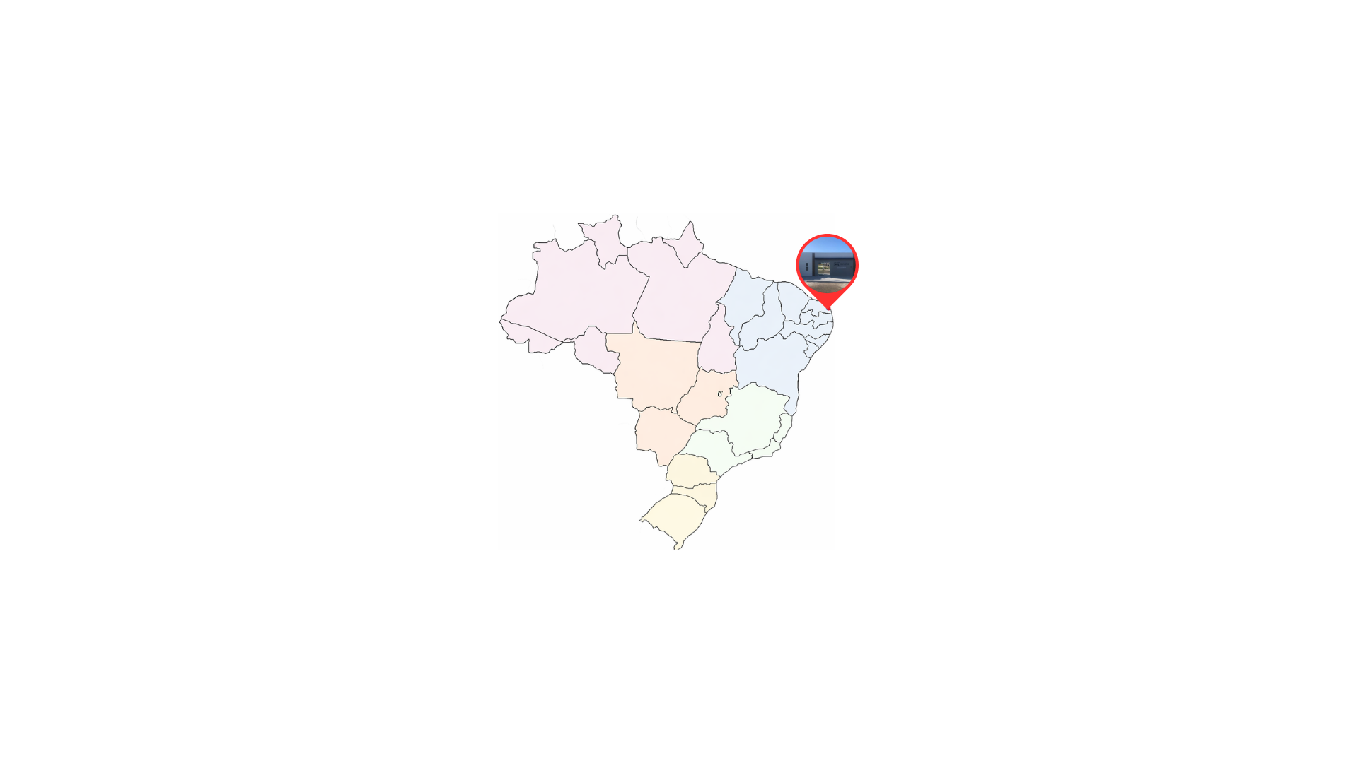 Mapa com localização do escritório